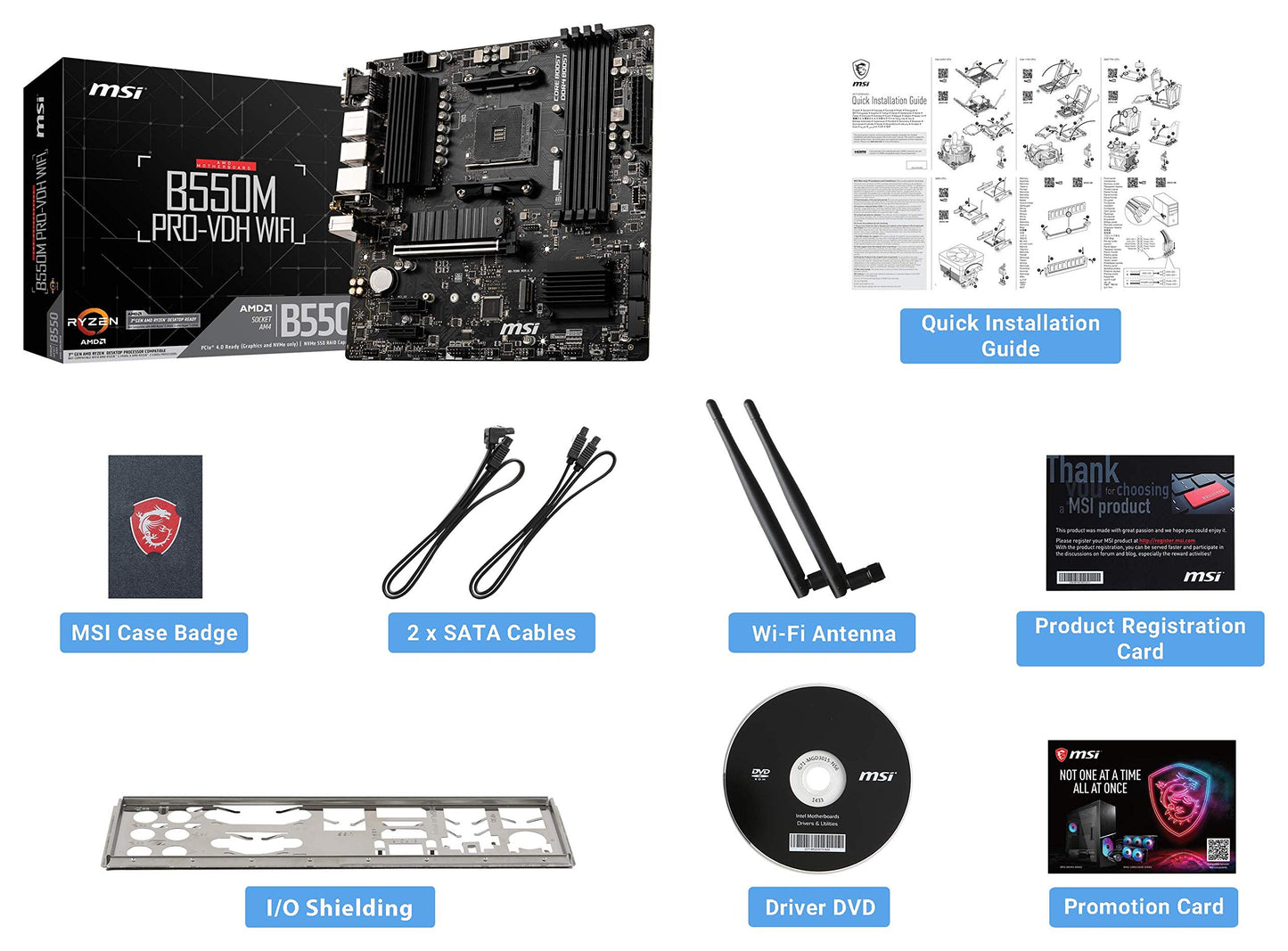 MSI B550M PRO-VDH WiFi ProSeries Motherboard